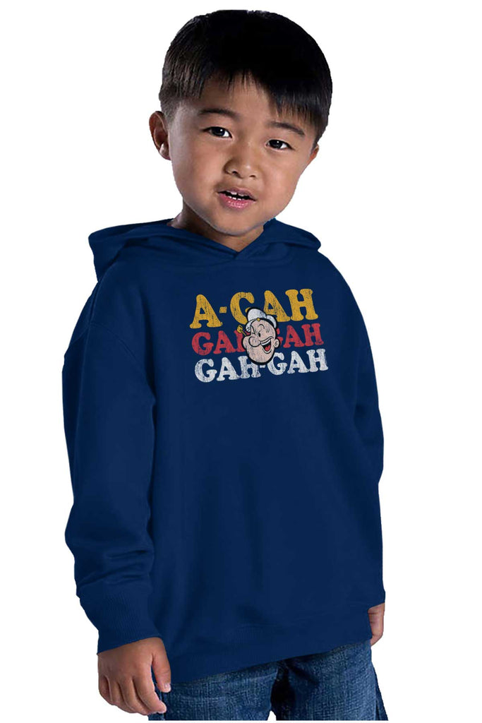 A Gah Popeye Toddler Pullover Hoodie-Direct To Garment Print-Brisco Baby