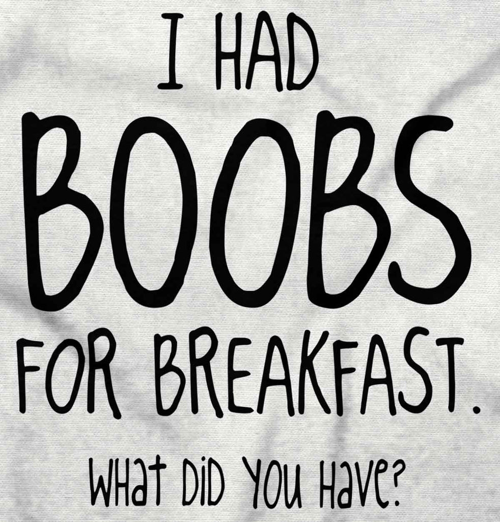 Boobs for Breakfast Infant Baby Bib-Direct To Garment Print-Brisco Baby