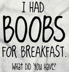 Boobs for Breakfast Infant Baby Bib-Direct To Garment Print-Brisco Baby