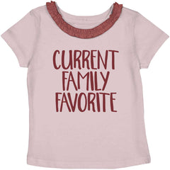 Family Favorite Toddler Ruffled Trim T-Shirt-Direct To Garment Print-Brisco Baby