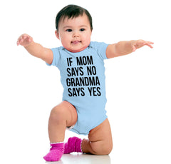 Grandma Says Yes Romper Bodysuit-Direct To Garment Print-Brisco Baby