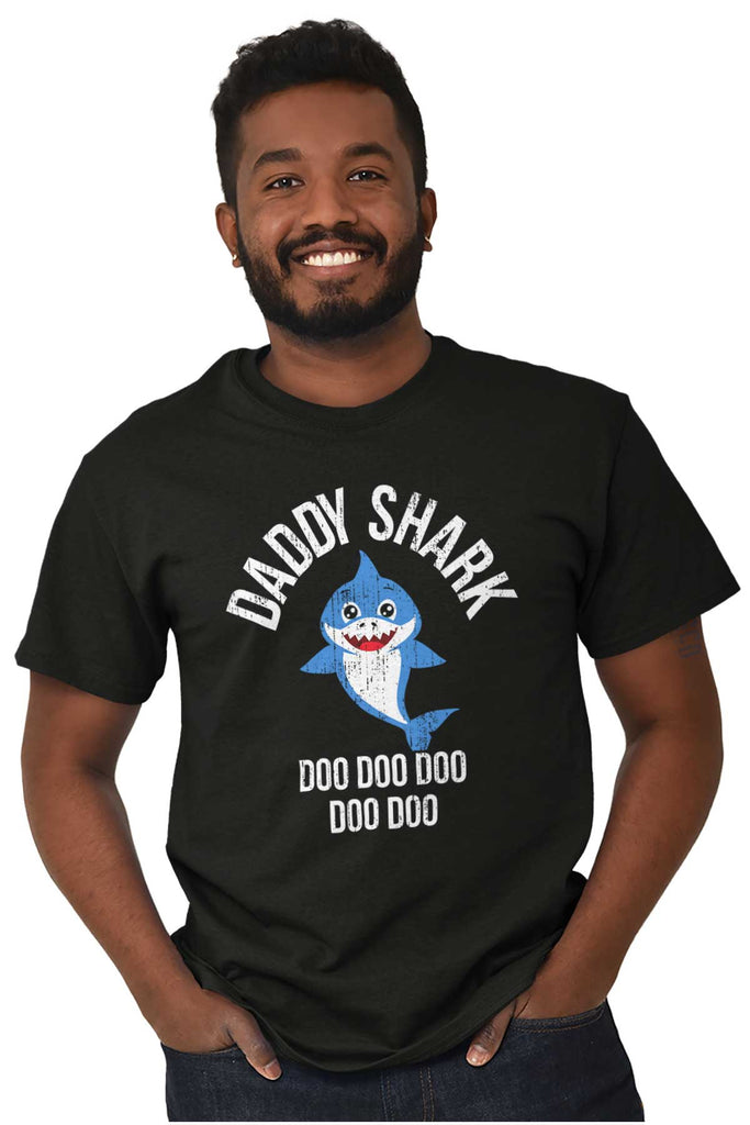Cartoon Daddy Shark T Shirt-Direct To Garment Print-Brisco Baby