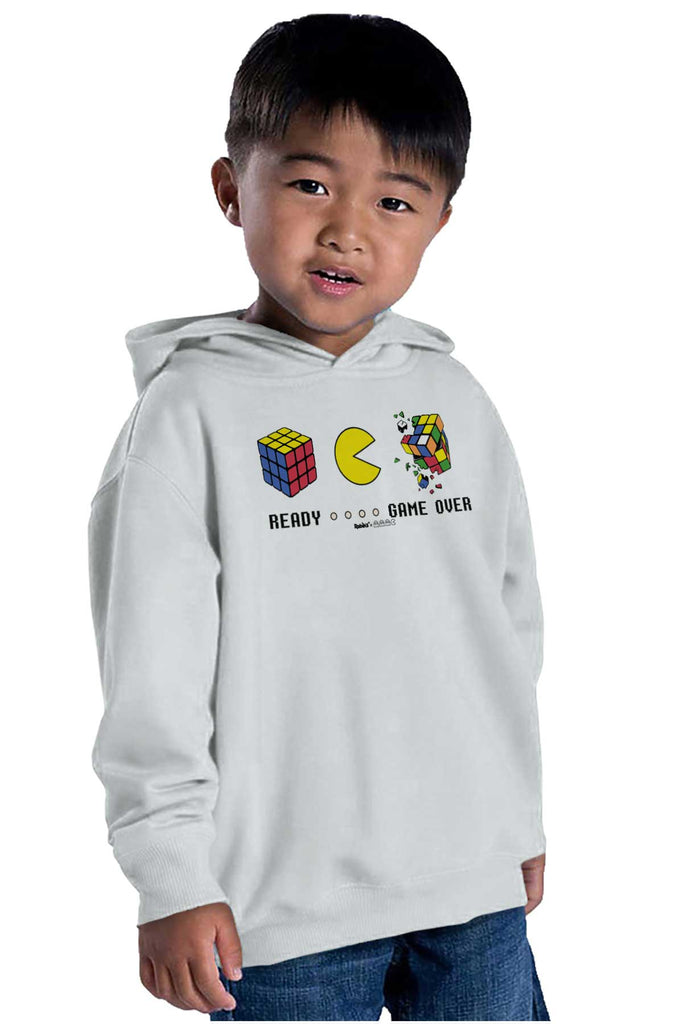 Pac-Man Ready Rubik's Toddler Pullover Hoodie-Direct To Garment Print-Brisco Baby