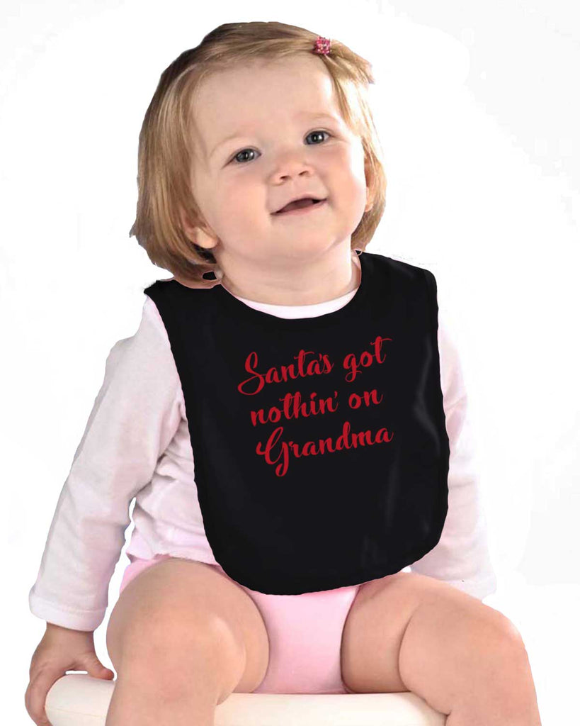 Nothin' On Grandma Infant Baby Bib-Direct To Garment Print-Brisco Baby