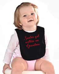 Nothin' On Grandma Infant Baby Bib-Direct To Garment Print-Brisco Baby