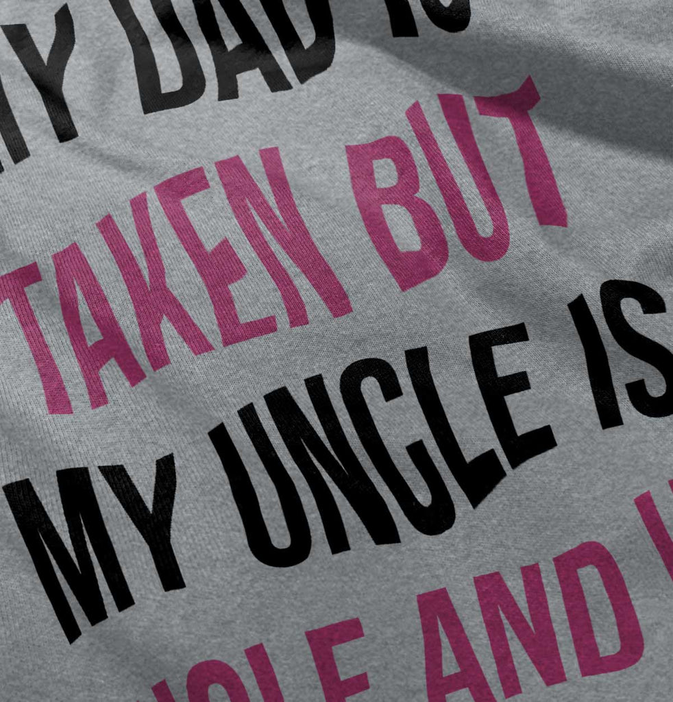 Dad Taken Uncle Sing Toddler Football Jersey Tee-Direct To Garment Print-Brisco Baby