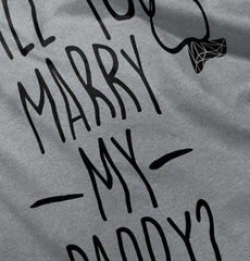 Marry My Daddy Raglan Romper Bodysuit-Direct To Garment Print-Brisco Baby