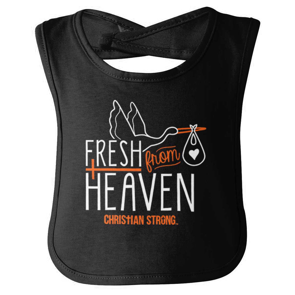 Fresh From Heaven Infant Baby Bib-Direct To Garment Print-Brisco Baby