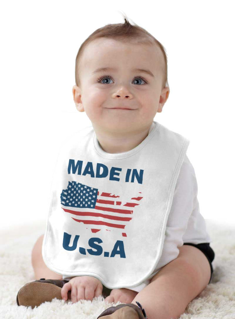 Made in USA Infant Baby Bib-Direct To Garment Print-Brisco Baby