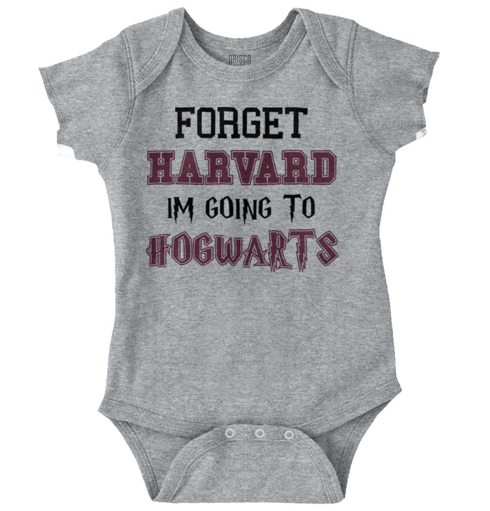 Forget Harvard Hogwarts Romper Bodysuit-Direct To Garment Print-Brisco Baby