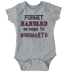 Forget Harvard Hogwarts Romper Bodysuit-Direct To Garment Print-Brisco Baby