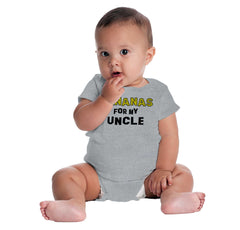 Bananas For Uncle Romper Bodysuit-Direct To Garment Print-Brisco Baby