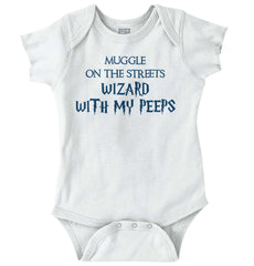 Wizard With My Peeps Romper Bodysuit-Direct To Garment Print-Brisco Baby