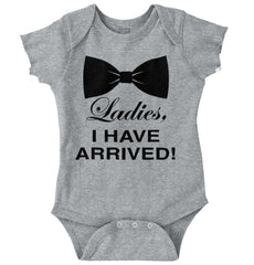 I Have Arrived Romper Bodysuit-Direct To Garment Print-Brisco Baby