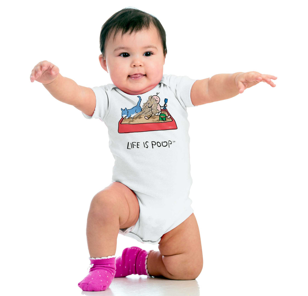 Dog Sandbox Romper Bodysuit-Direct To Garment Print-Brisco Baby