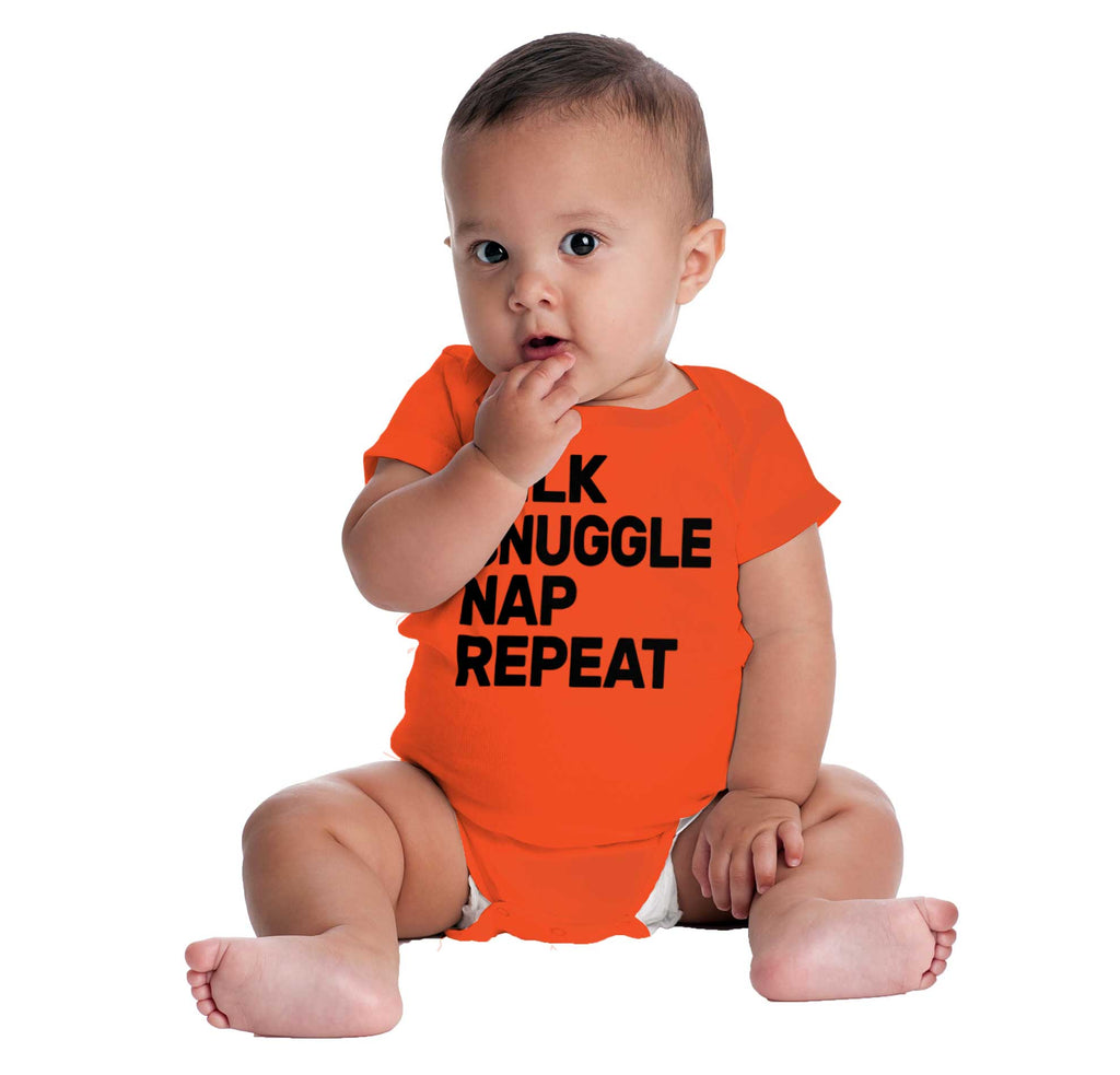 Milk Snuggle Nap Romper Bodysuit-Direct To Garment Print-Brisco Baby