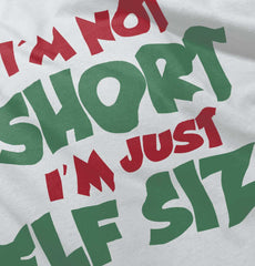 Not Short Elf Size Infant Baby Bib-Direct To Garment Print-Brisco Baby