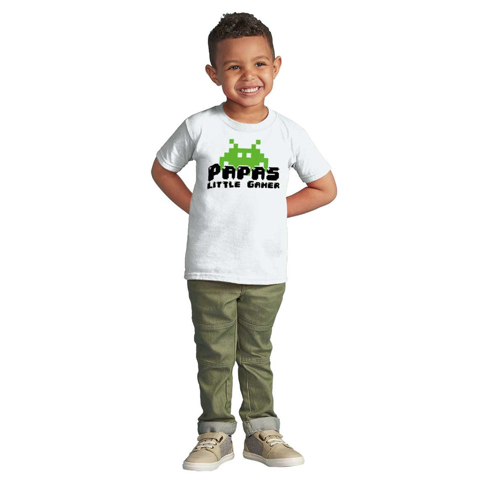 Papa's Little Gamer Infant Toddler T Shirt-Direct To Garment Print-Brisco Baby