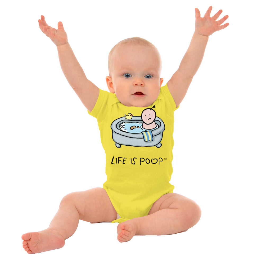 Poop in Bath Romper Bodysuit-Direct To Garment Print-Brisco Baby