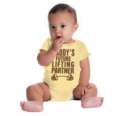 Lifting Partner Romper Bodysuit-Direct To Garment Print-Brisco Baby