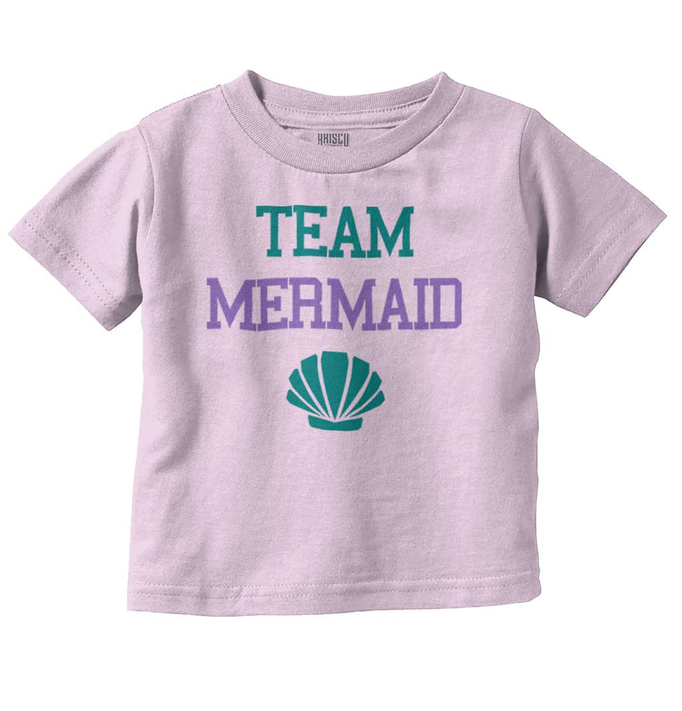 Team Mermaid Infant Toddler T Shirt-Direct To Garment Print-Brisco Baby