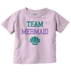 Team Mermaid Infant Toddler T Shirt-Direct To Garment Print-Brisco Baby