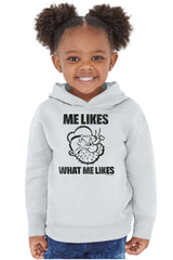What Me Likes Toddler Pullover Hoodie-Direct To Garment Print-Brisco Baby
