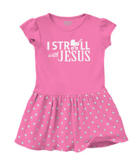 Stroll With Jesus Baby Polka Dot Skirt Dress-Direct To Garment Print-Brisco Baby