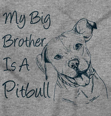 Brother is a Pitbull Toddler Football Jersey Tee-Direct To Garment Print-Brisco Baby