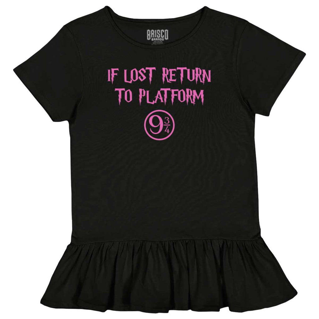 Return Platofrm 9 3/4 Toddler Ruffle Bottom Tee-Direct To Garment Print-Brisco Baby