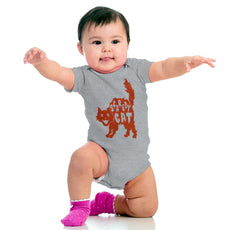 Scaredy Cat Romper Bodysuit-Direct To Garment Print-Brisco Baby