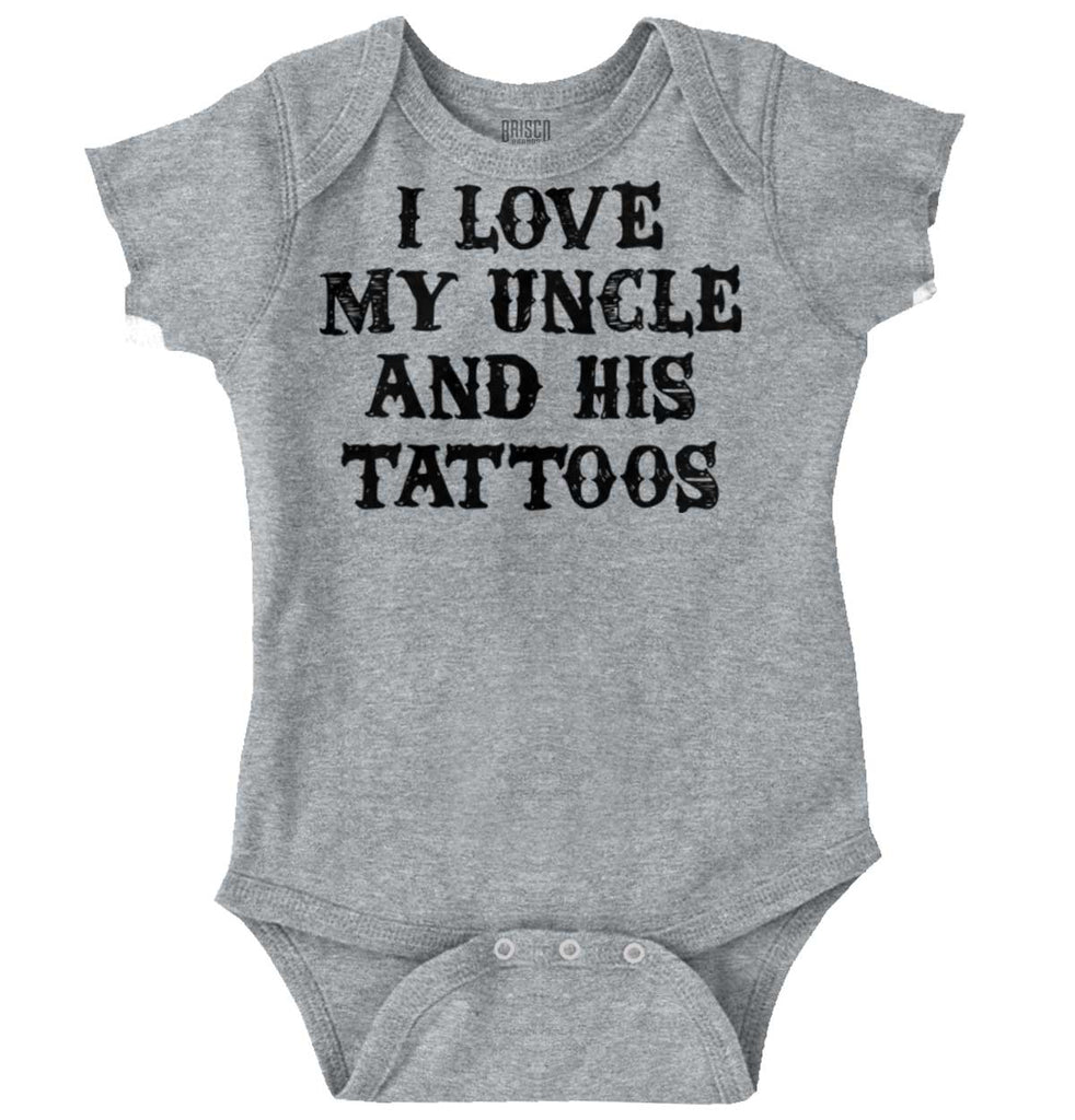 Uncle's Tattoos Romper Bodysuit-Direct To Garment Print-Brisco Baby