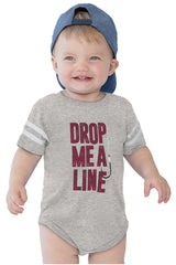 Drop Me A Line Football Bodysuit-Direct To Garment Print-Brisco Baby