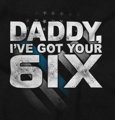 Got Your Six Toddler Ruffled Trim T-Shirt-Direct To Garment Print-Brisco Baby