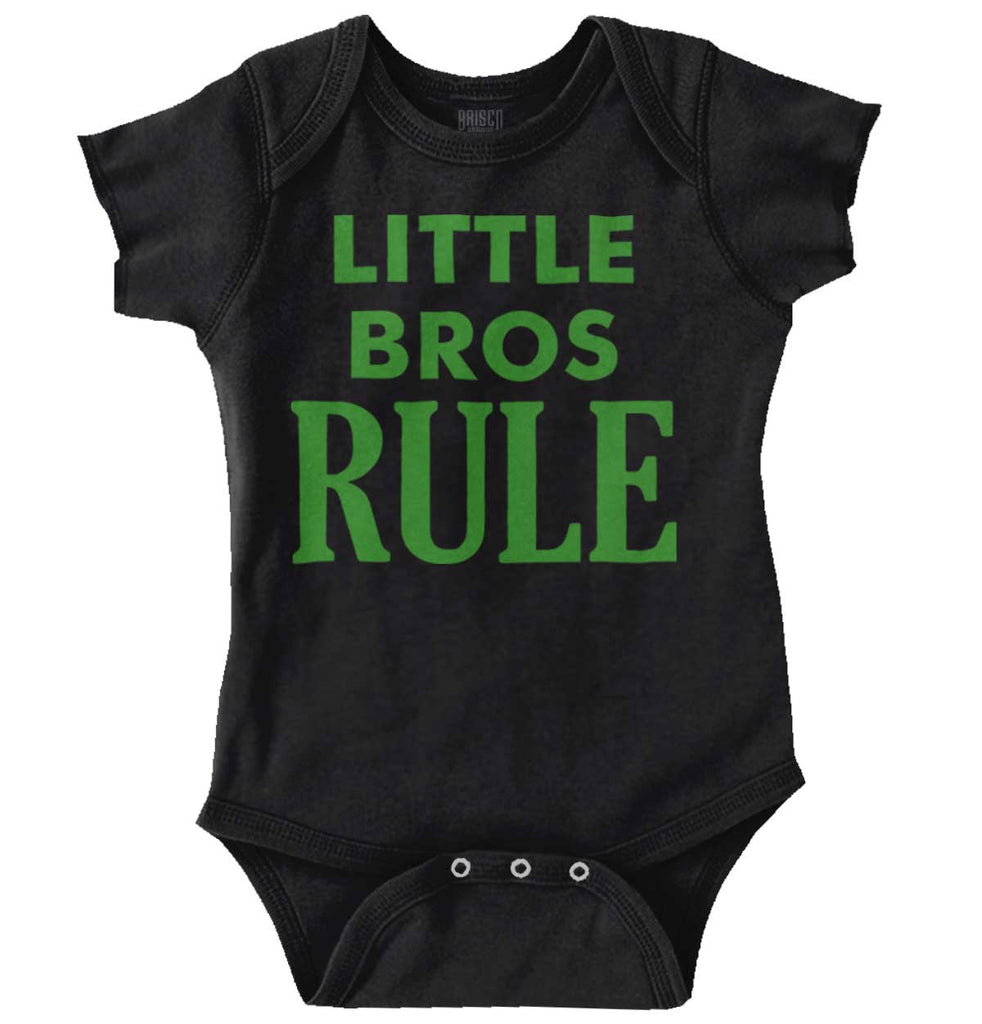 Little Bros Rule Romper Bodysuit-Direct To Garment Print-Brisco Baby