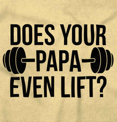 Does Your Papa Lift? Romper Bodysuit-Direct To Garment Print-Brisco Baby