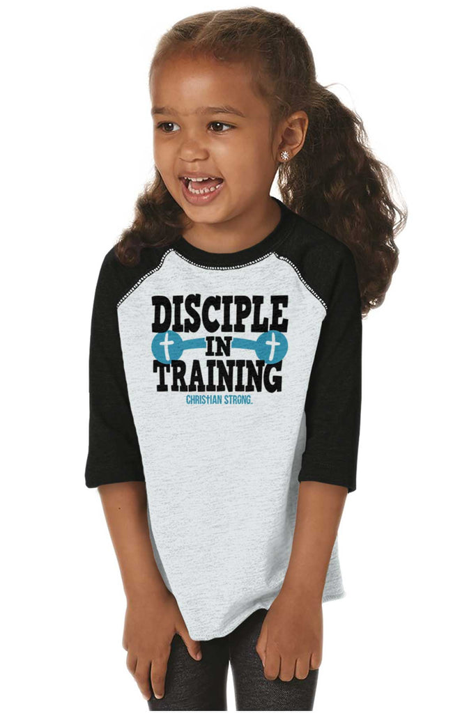 Disciple In Training Toddler Baseball-Direct To Garment Print-Brisco Baby