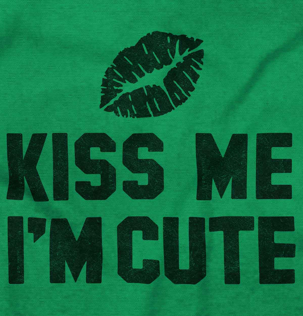 Kiss Me I'm Cute Romper Bodysuit-Direct To Garment Print-Brisco Baby
