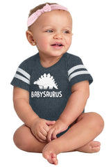 Babysaurus Football Romper Bodysuit-Direct To Garment Print-Brisco Baby