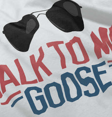 Talk To Me Goose Ringer Romper Bodysuit-Direct To Garment Print-Brisco Baby