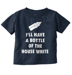 House White Infant Toddler T Shirt-Direct To Garment Print-Brisco Baby