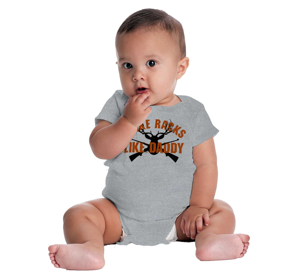 I Like Racks Like Daddy Romper Bodysuit-Direct To Garment Print-Brisco Baby