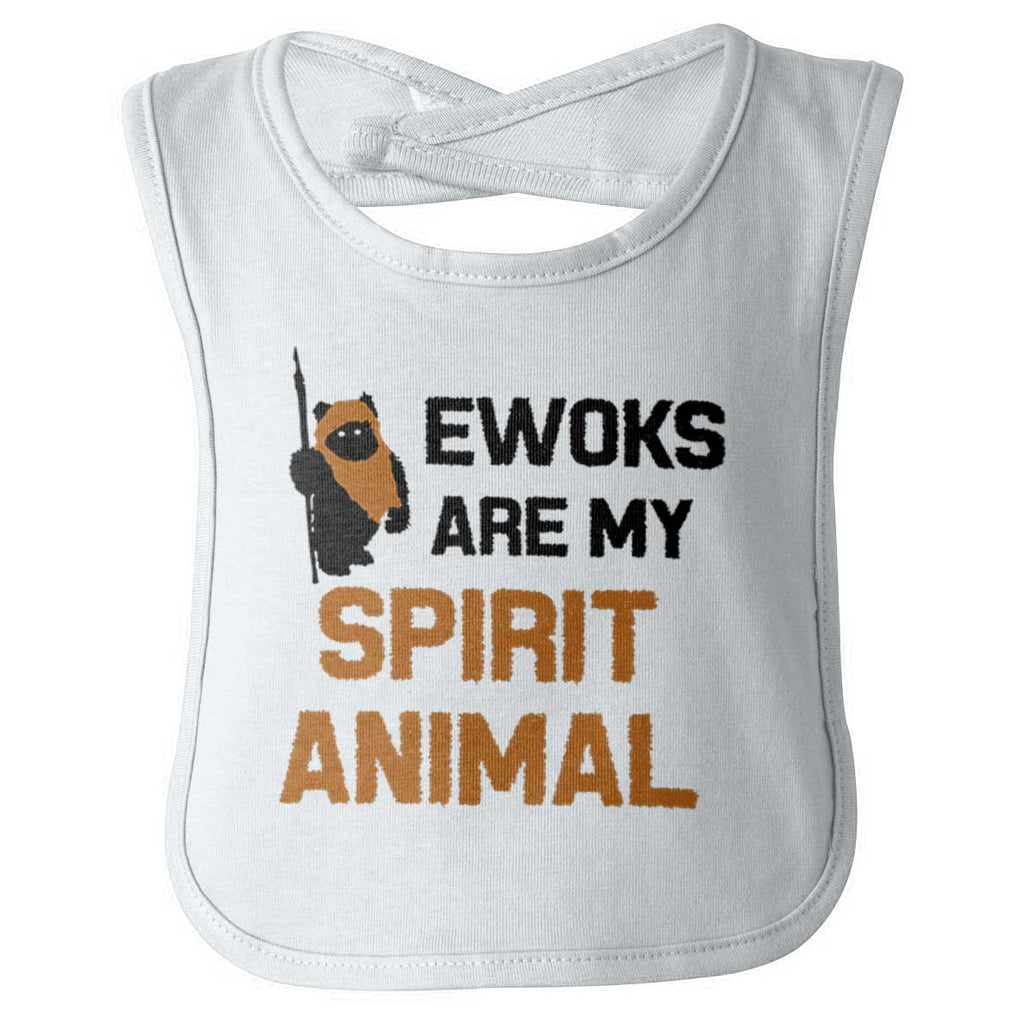 Ewoks Spirit Animal Infant Baby Bib-Direct To Garment Print-Brisco Baby