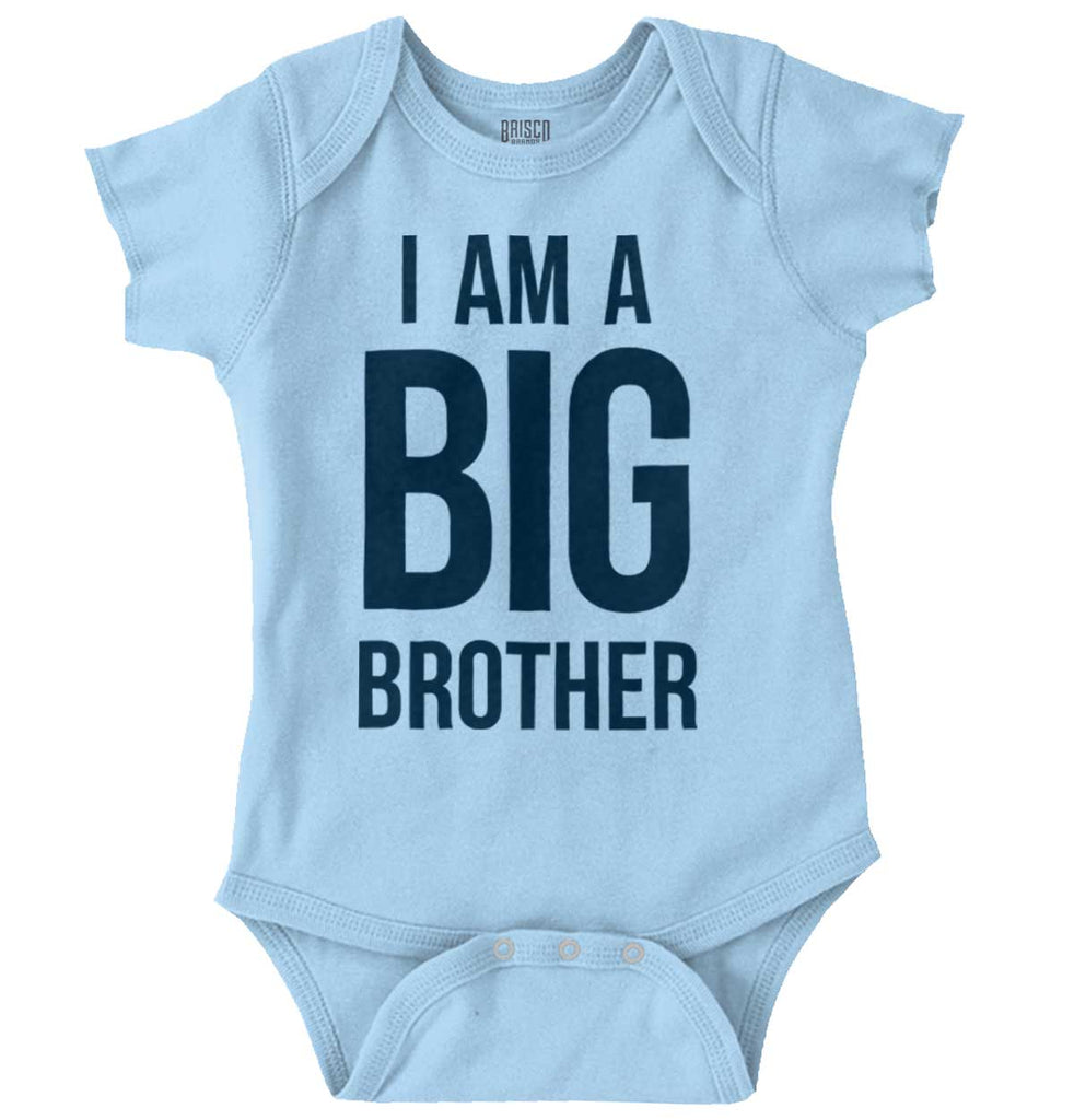 I Am A Big Brother Romper Bodysuit-Direct To Garment Print-Brisco Baby