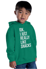Really Like Snacks Toddler Pullover Hoodie-Direct To Garment Print-Brisco Baby