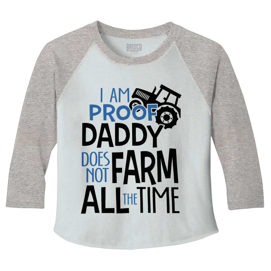 Farm All The Time Toddler Baseball-Direct To Garment Print-Brisco Baby