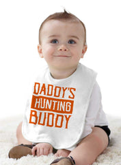 Daddys Hunting Buddy Infant Baby Bib-Direct To Garment Print-Brisco Baby