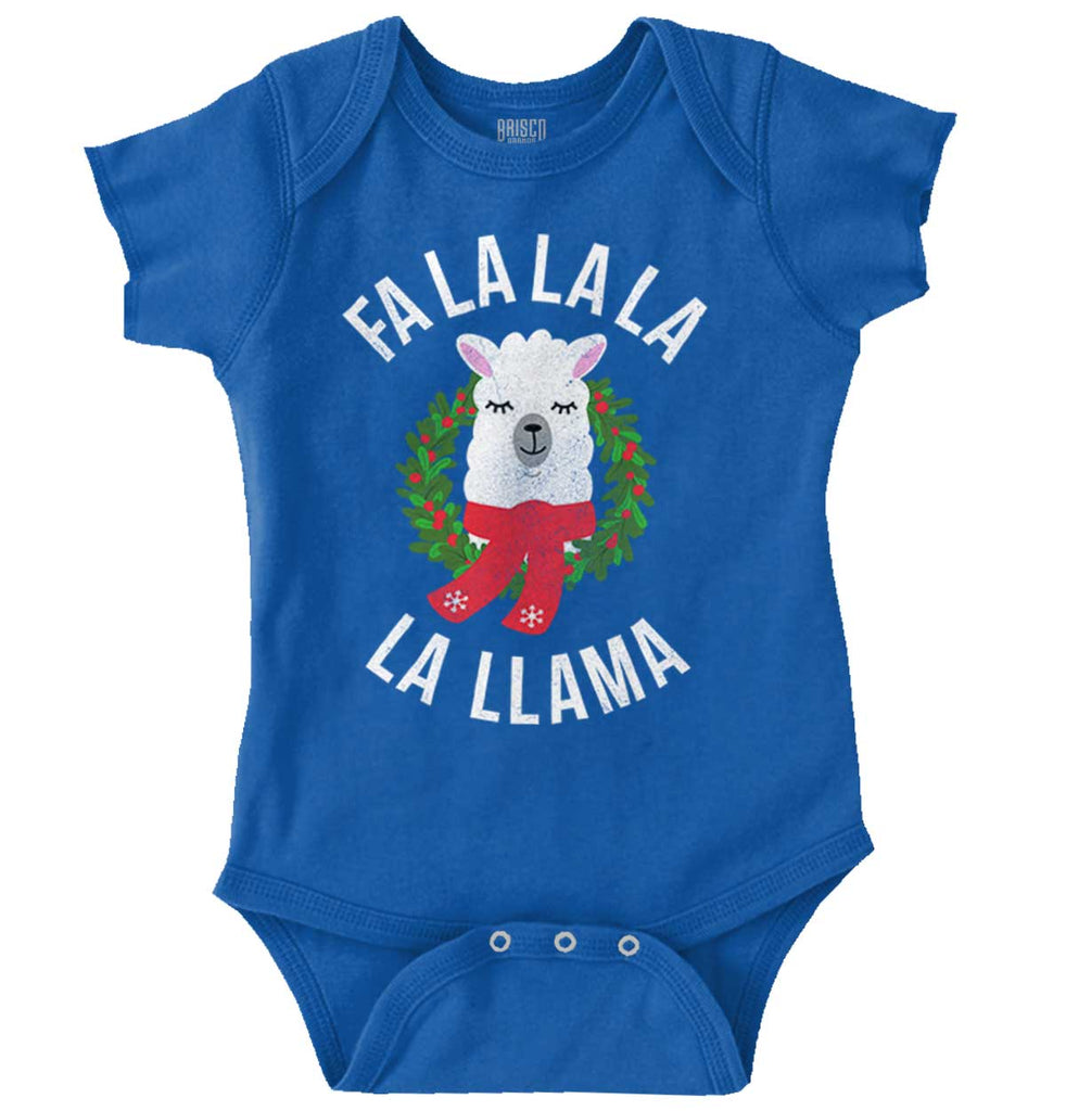 Llama Christmas Romper Bodysuit-Direct To Garment Print-Brisco Baby