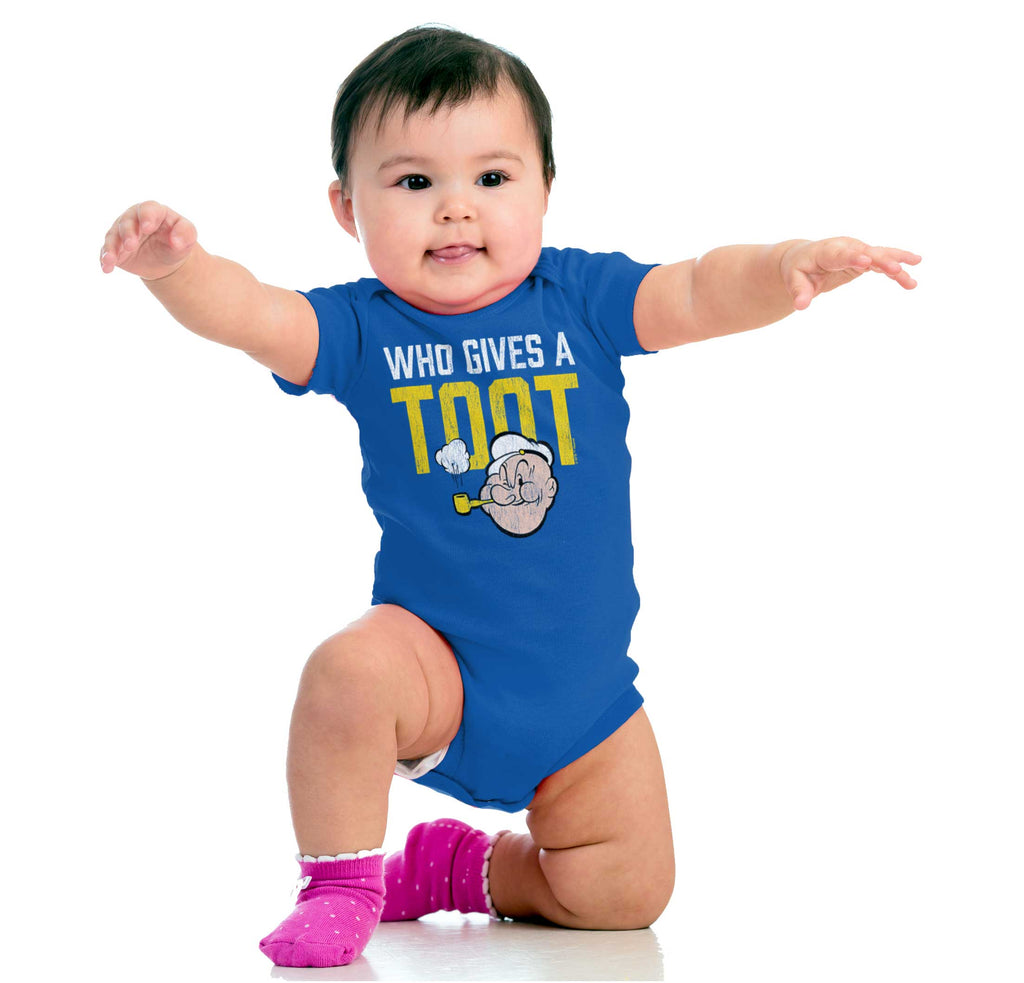Who Gives A Toot Romper Bodysuit-Direct To Garment Print-Brisco Baby