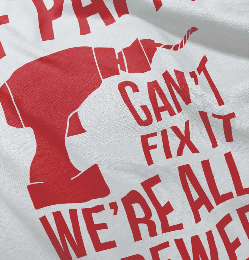 Papa Can't Fix We're Screwed Infant Baby Bib-Direct To Garment Print-Brisco Baby